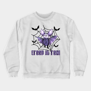 Creep It Real Halloween Bat Crewneck Sweatshirt